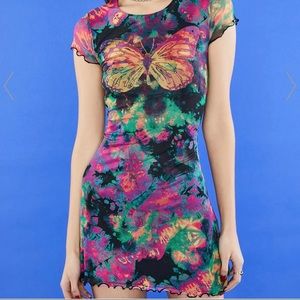 Delia’s Social Butterfly Mesh Dress